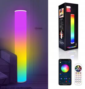 RGB Floor Lamp, FEELIGHT Color Changing Floor Lamps Music Sync Ambient Lighting Modern Home Décor LED Lights for Living Room Bedrooms- Bluetooth APP+ Remote Control 