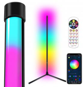 Corner Floor Lamp, FEELIGHT RGB LED Corner Light Music Sync Color Changing 59
